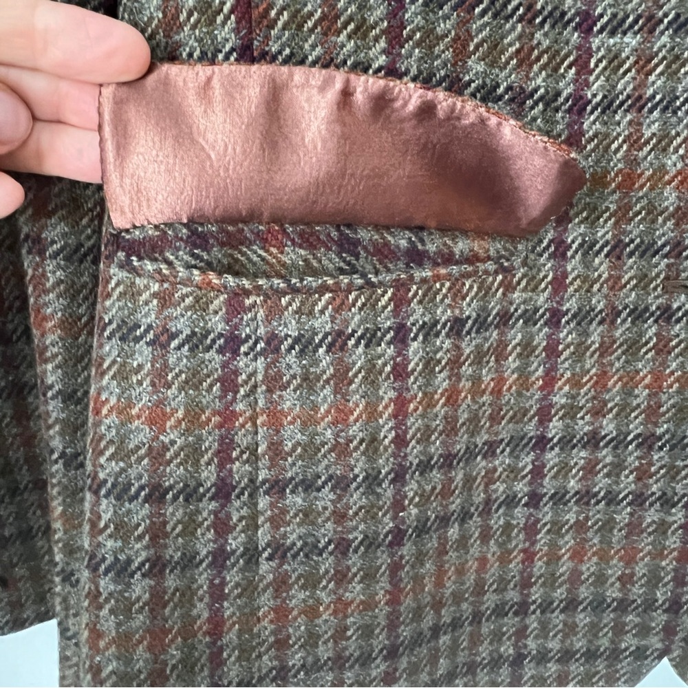 Aquascutum London Vintage Women’s 100% Wool Plaid Blazer, Like New, Size 4 - Picture 11 of 16